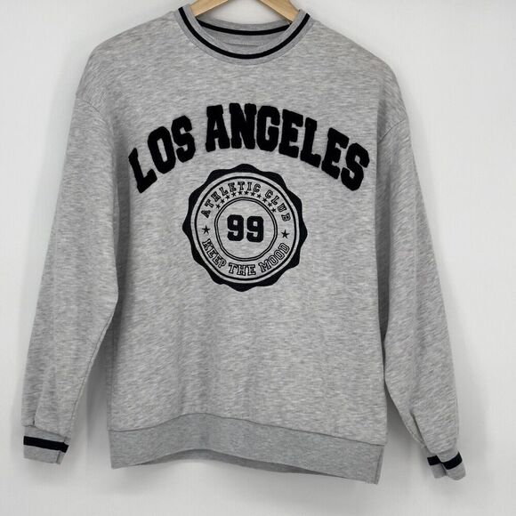 Aeropostale Sweatshirt‎ Women's  Gray Spell Out Logo Y2K Preppy Sweater Size XL - Picture 3 of 12